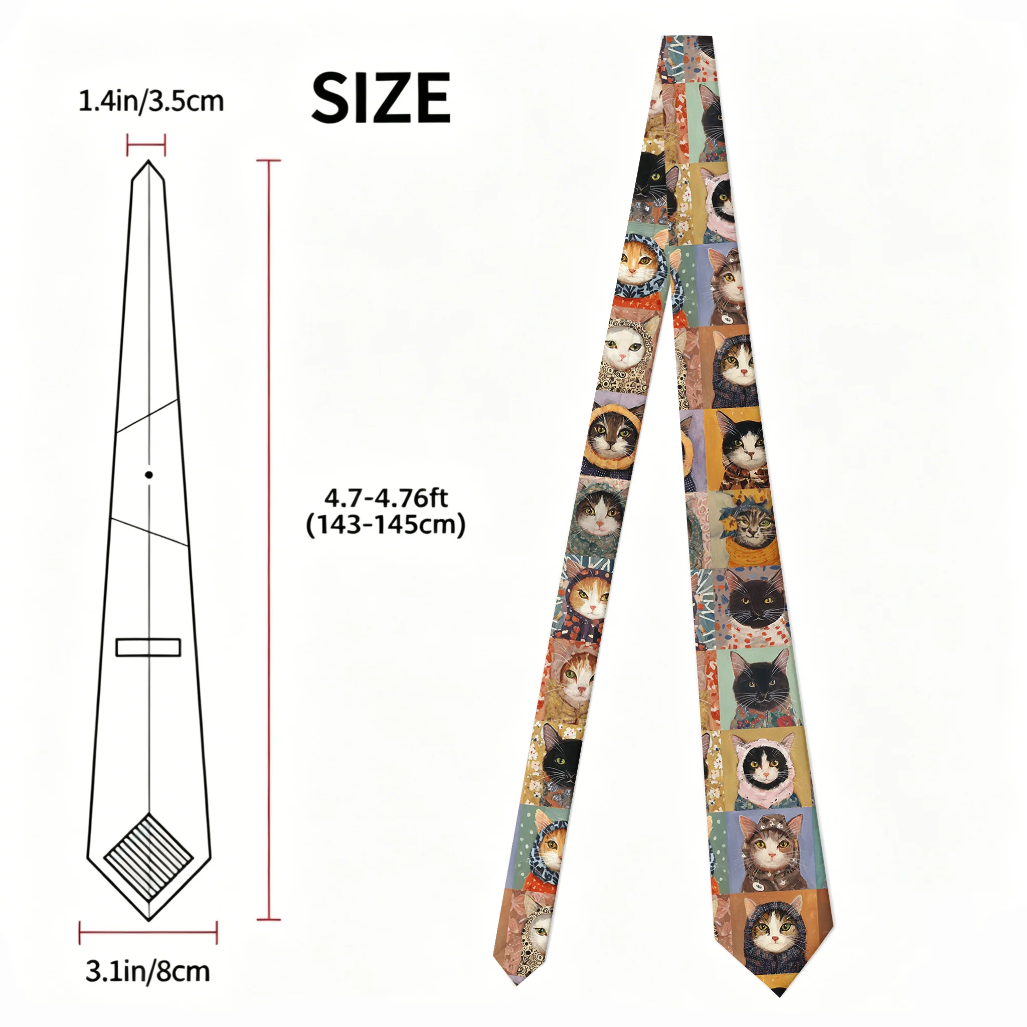 Tokyo-Tiger Kitty Quilt Necktie