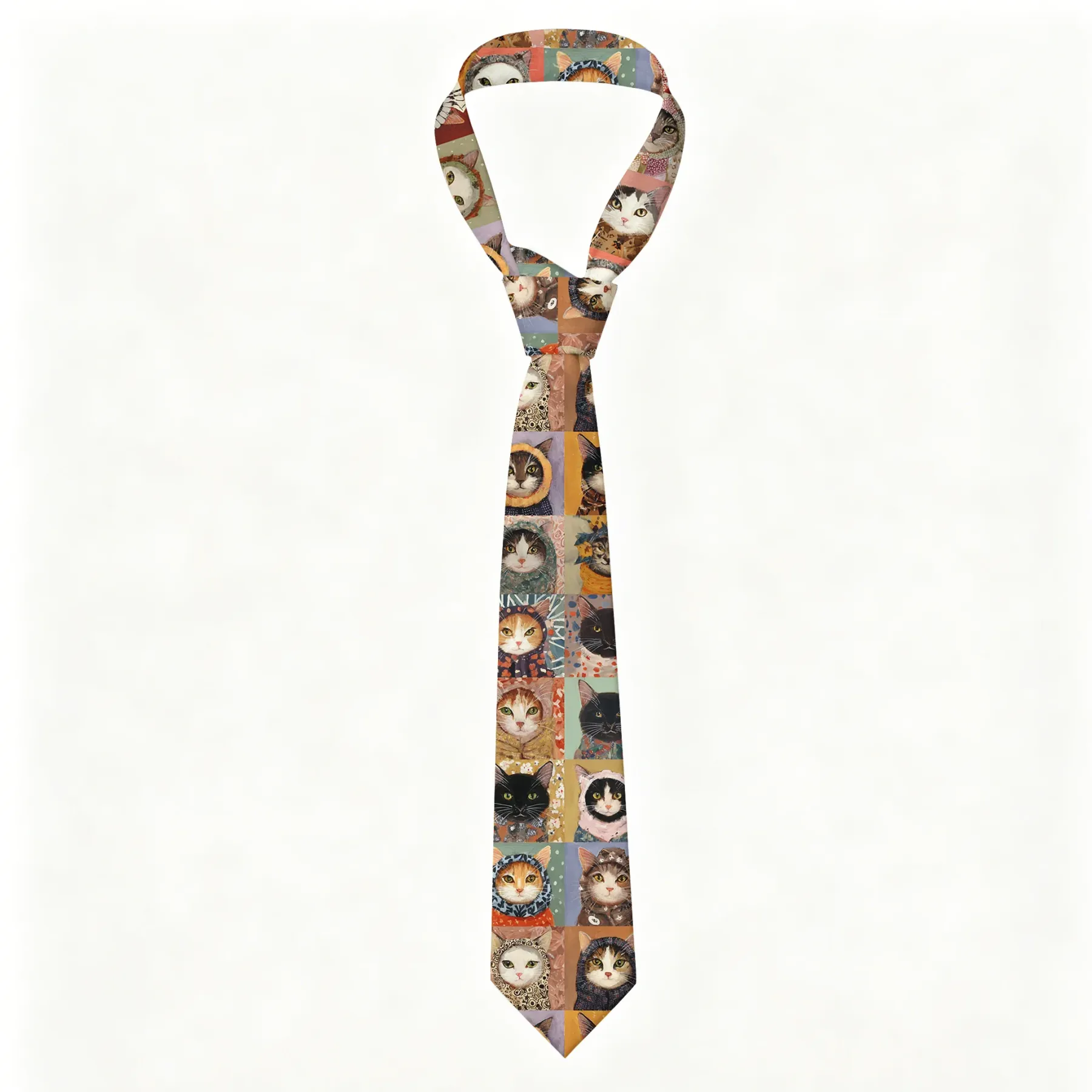 Tokyo-Tiger Kitty Quilt Necktie Sale