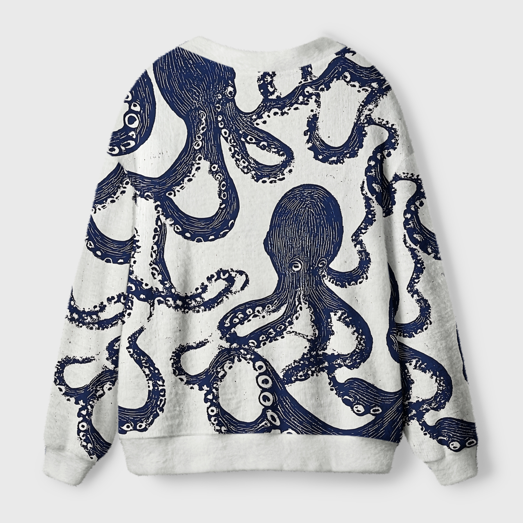 Tokyo-Tiger Ocean Octopus Ugly Cardigan Sweater