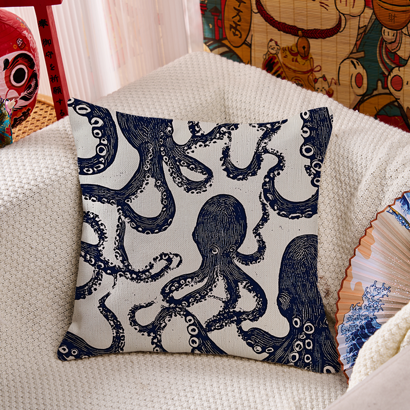 Tokyo-Tiger Ocean Octopus Cushion Pillow