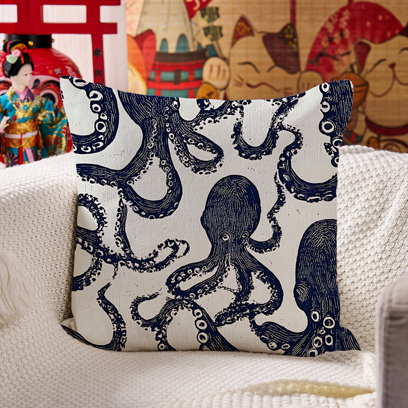 Tokyo-Tiger Ocean Octopus Cushion Pillow