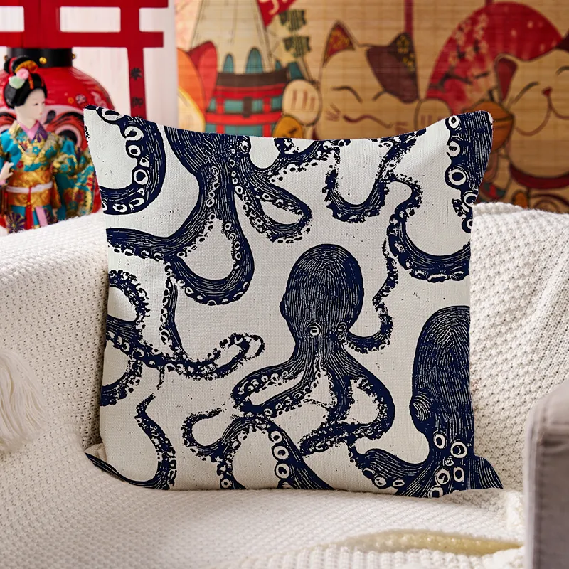 Tokyo-Tiger Ocean Octopus Cushion Pillow Sale