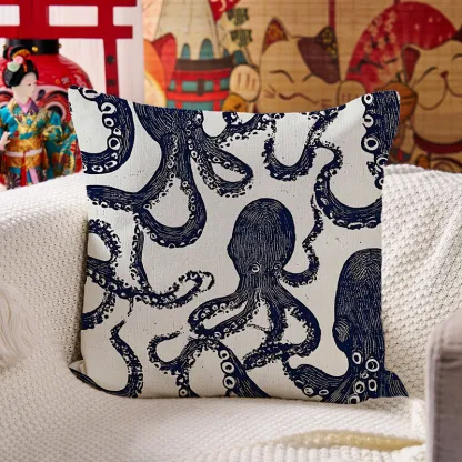 Tokyo-Tiger Ocean Octopus Cushion Pillow