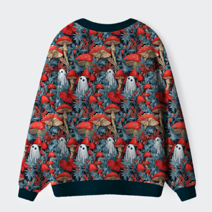 Tokyo-Tiger Mystical Mushrooms And Ghostly Whispers Ugly Cardigan Sweater