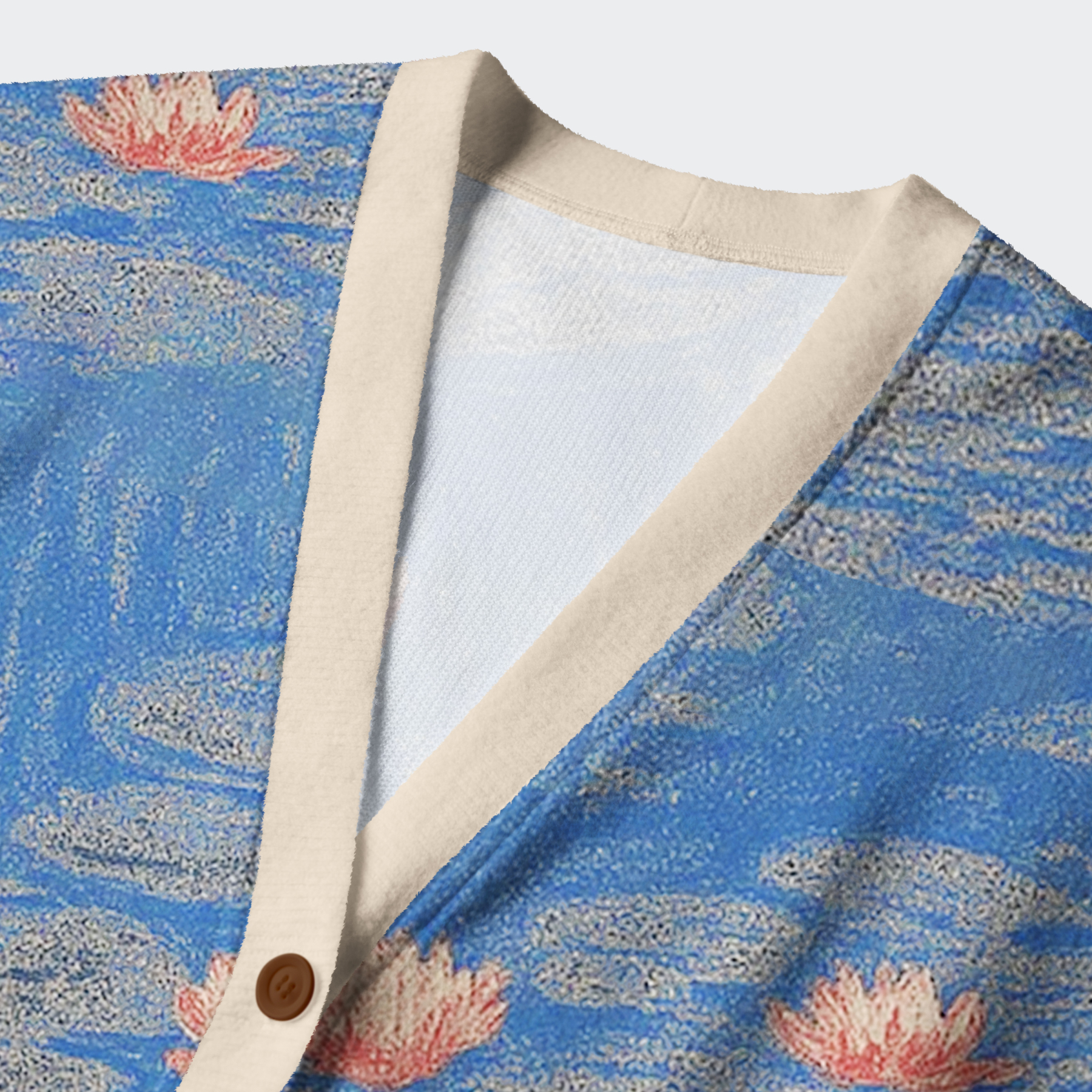 Tokyo-Tiger Monet’s Water Garden Ugly Cardigan Sweater