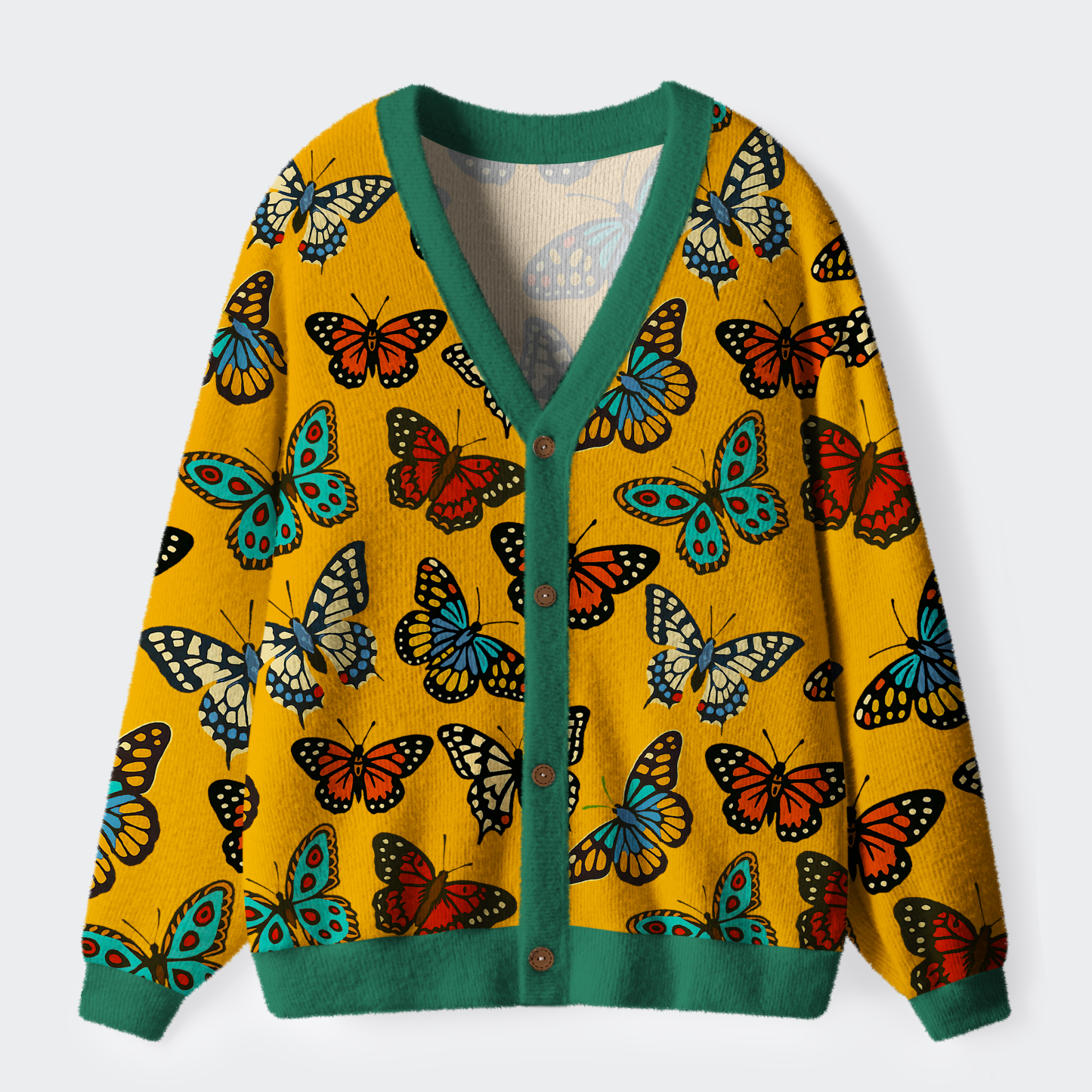 Tokyo-Tiger Symphony of Wings Ugly Cardigan Sweater