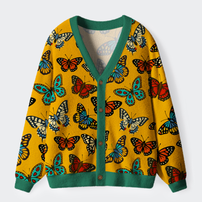 Tokyo-Tiger Symphony of Wings Ugly Cardigan Sweater