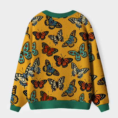 Tokyo-Tiger Symphony of Wings Ugly Cardigan Sweater