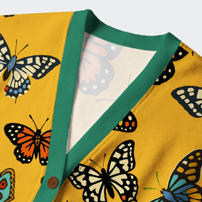 Tokyo-Tiger Symphony of Wings Ugly Cardigan Sweater