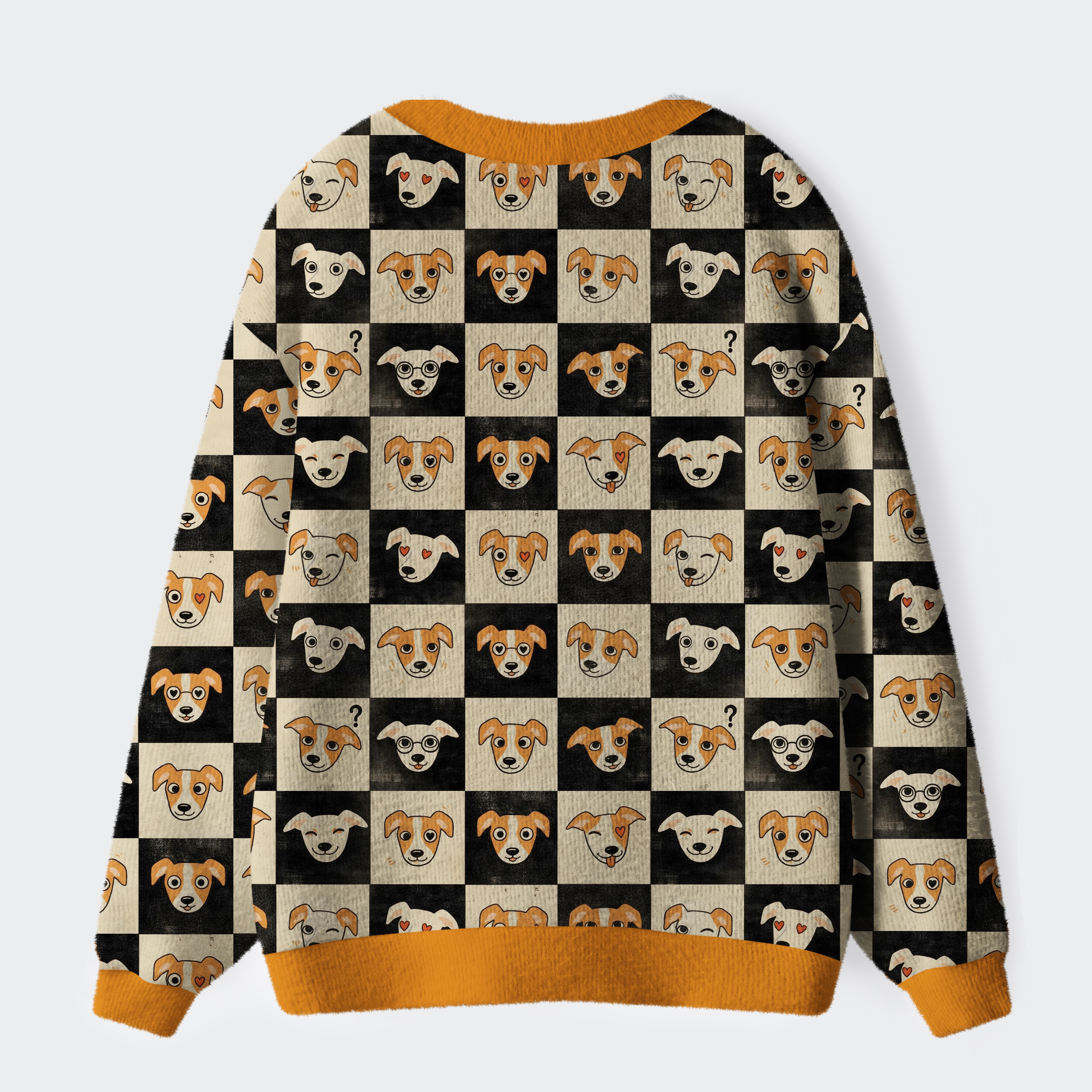Tokyo-Tiger The Colorful Expressions of Dogs Ugly Cardigan Sweater