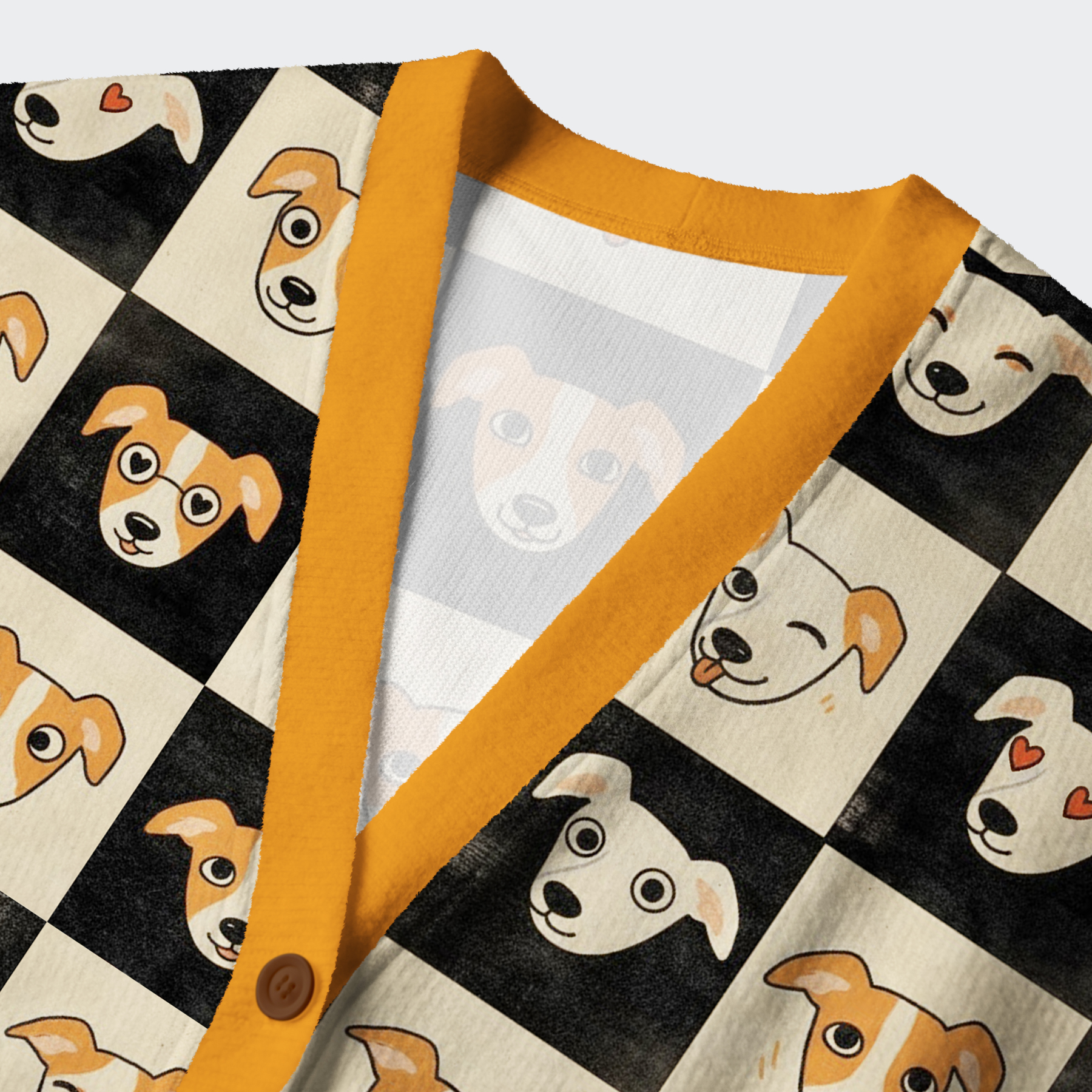 Tokyo-Tiger The Colorful Expressions of Dogs Ugly Cardigan Sweater