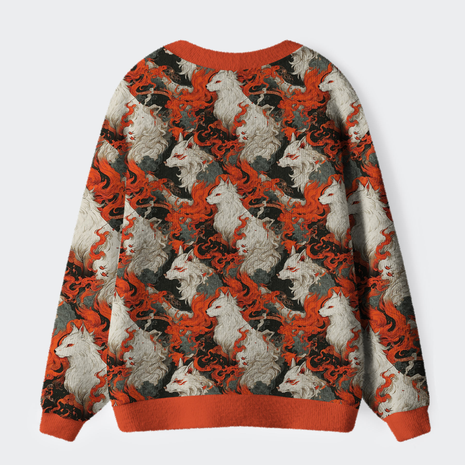 Tokyo-Tiger Whispers Of The Fiery Fox Ugly Cardigan Sweater