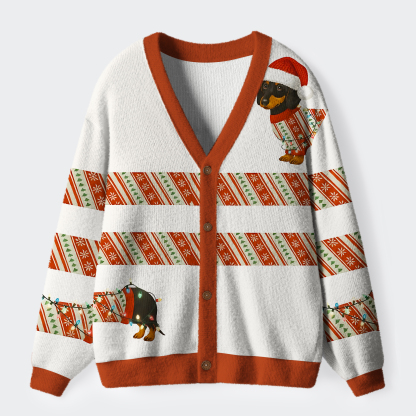 Tokyo-Tiger Santa's Little Helper Dog Ugly Cardigan Sweater