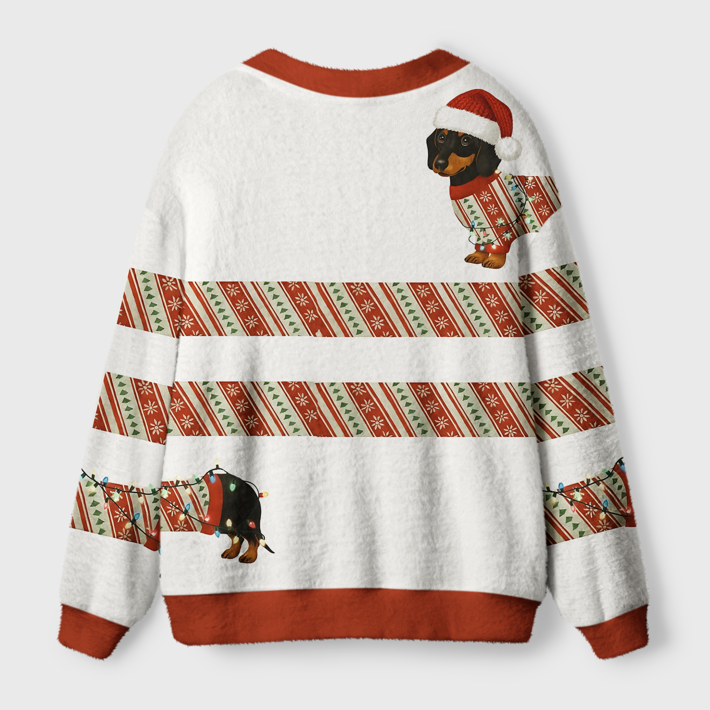 Tokyo-Tiger Santa's Little Helper Dog Ugly Cardigan Sweater