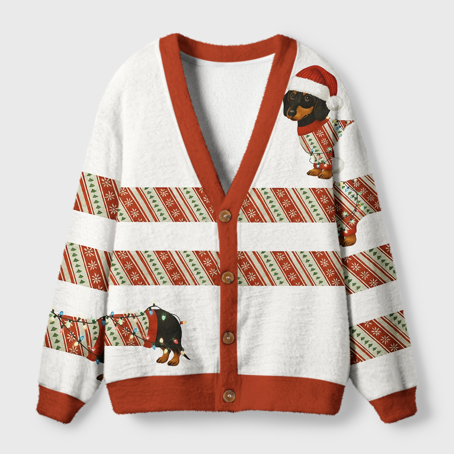 Tokyo-Tiger Santa's Little Helper Dog Ugly Cardigan Sweater Sale