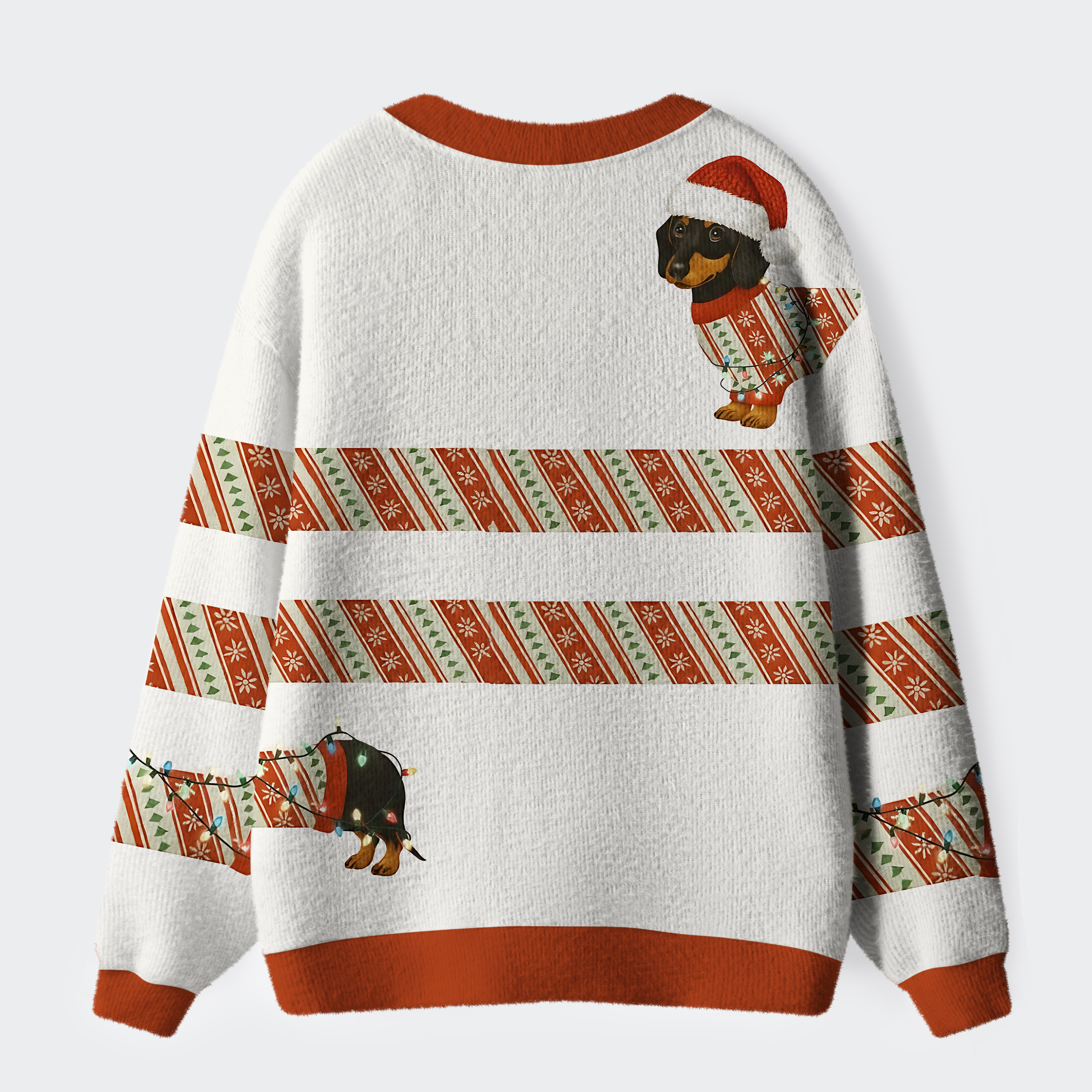 Tokyo-Tiger Santa's Little Helper Dog Ugly Cardigan Sweater