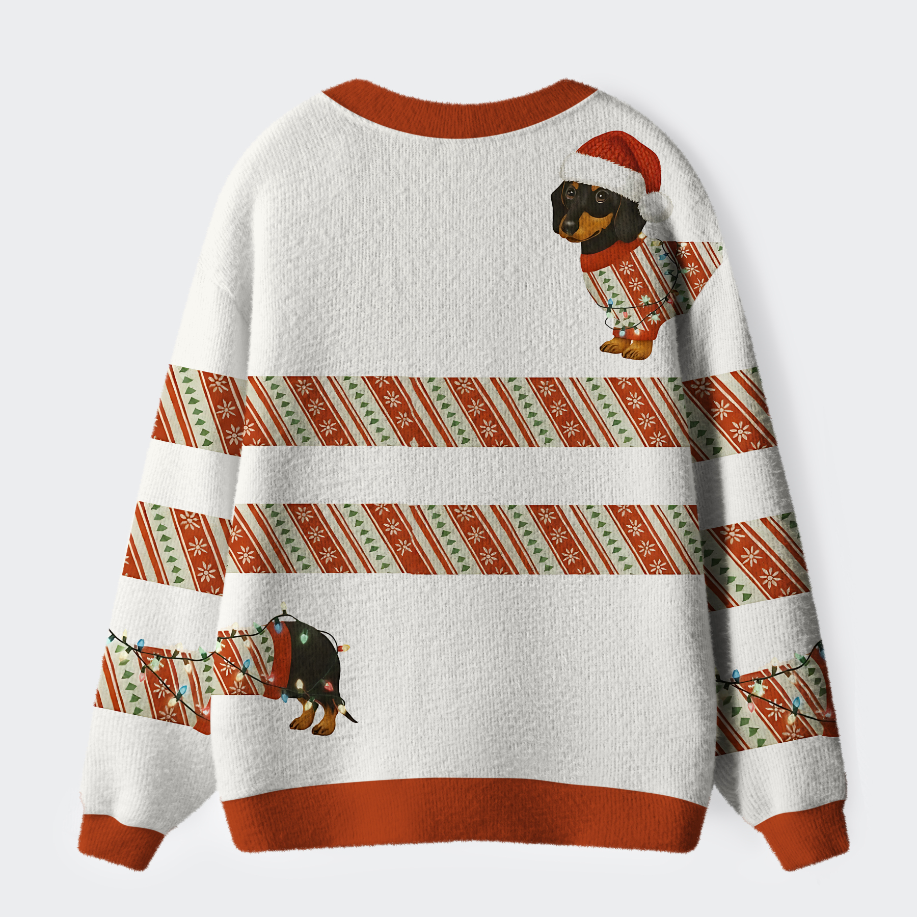 Tokyo-Tiger Santa's Little Helper Dog Ugly Cardigan Sweater