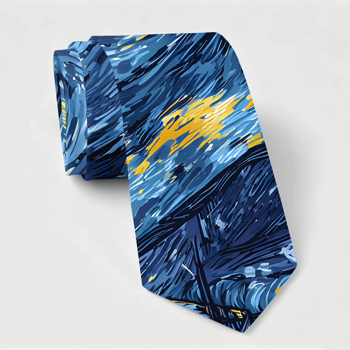 Tokyo-Tiger Cat Under The Stars Necktie