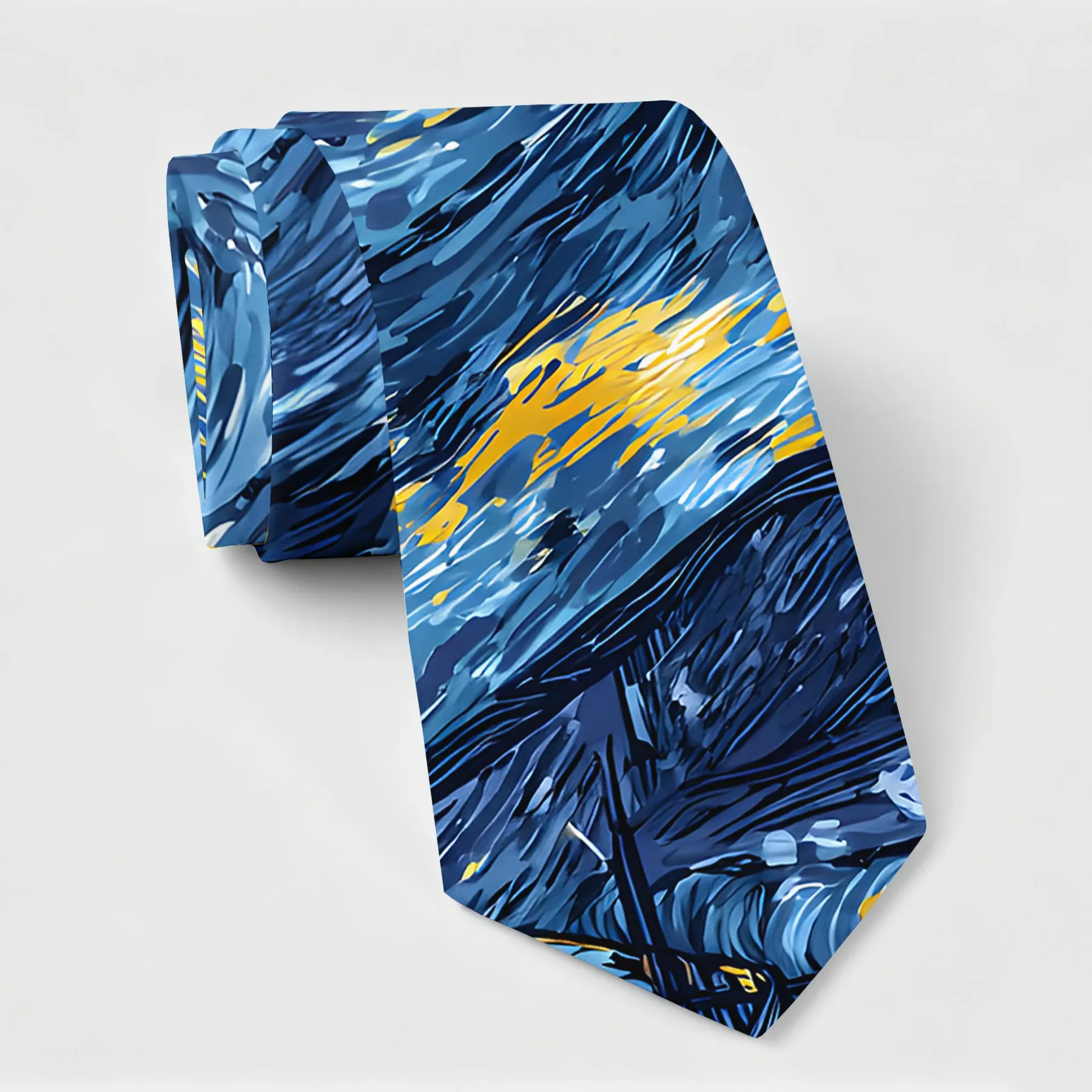 Tokyo-Tiger Cat Under The Stars Necktie