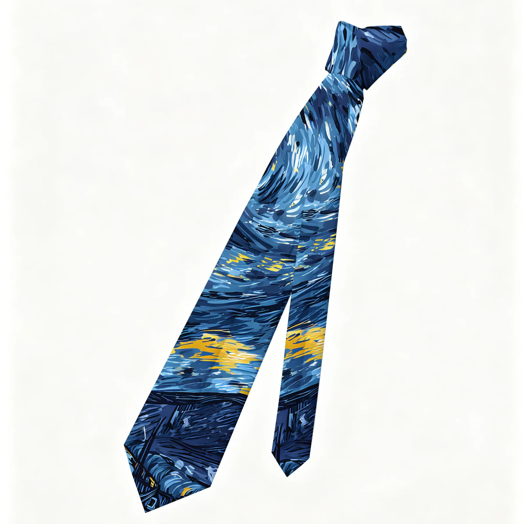 Tokyo-Tiger Cat Under The Stars Necktie