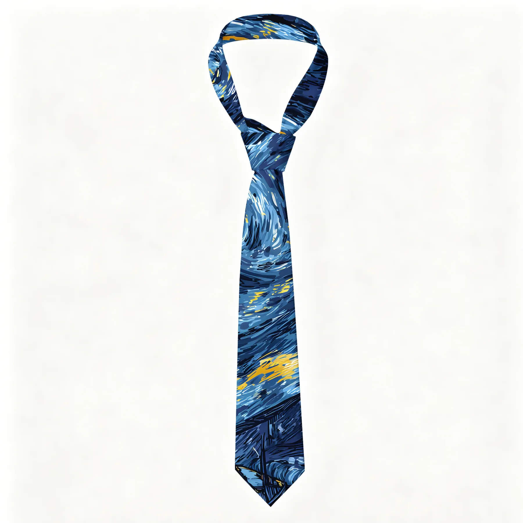 Tokyo-Tiger Cat Under The Stars Necktie Sale