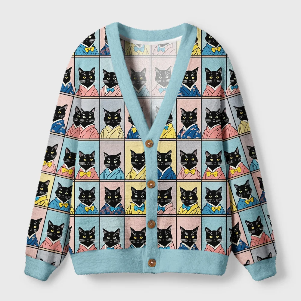 Tokyo-Tiger Japanese Raccoon Ugly Cardigan Sweater