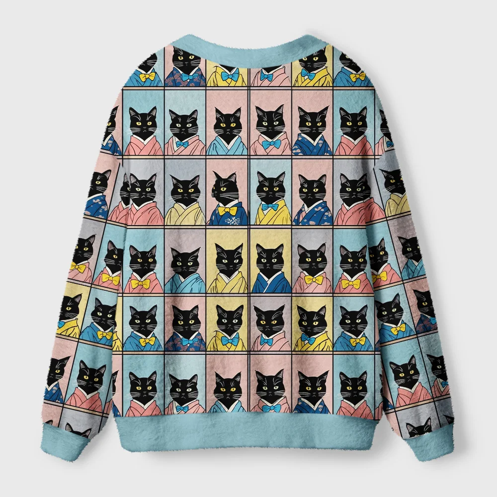Tokyo-Tiger Japanese Raccoon Ugly Cardigan Sweater