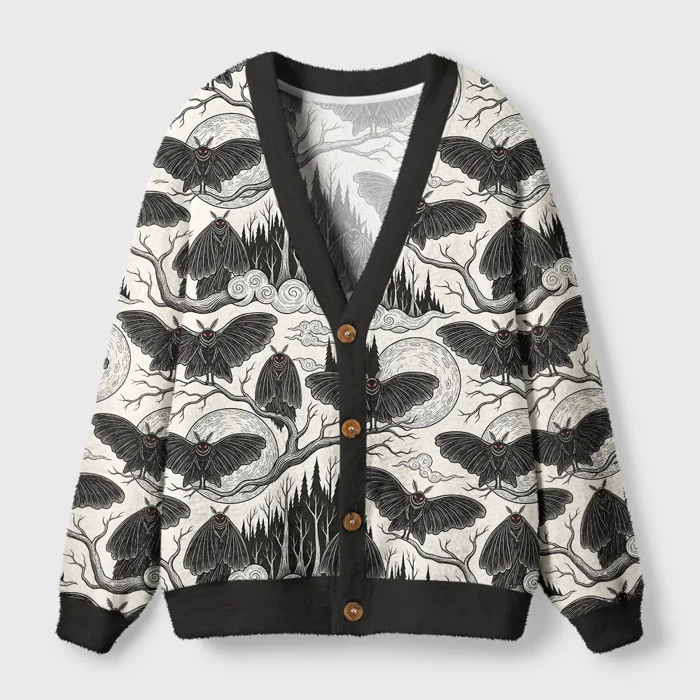 Tokyo-Tiger Mothman At Night Ugly Cardigan Sweater Sale