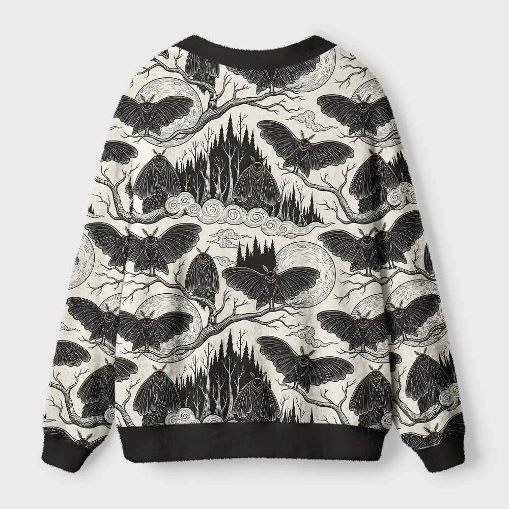 Tokyo-Tiger Mothman At Night Ugly Cardigan Sweater