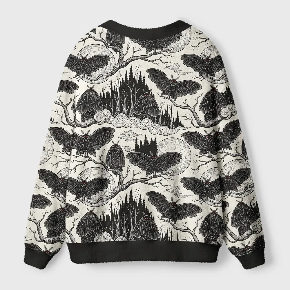 Tokyo-Tiger Mothman At Night Ugly Cardigan Sweater