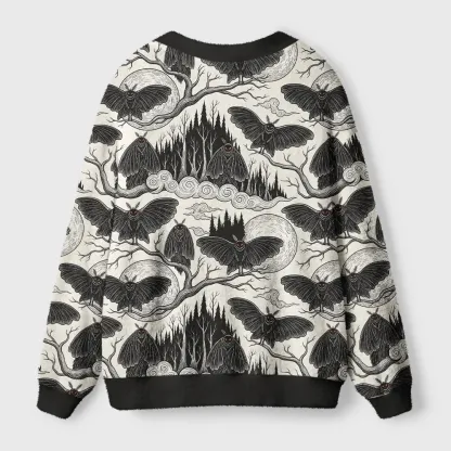 Tokyo-Tiger Mothman At Night Ugly Cardigan Sweater