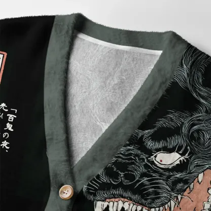 Tokyo-Tiger Night Stalker：Cat vs.Demon Ugly Cardigan Sweater