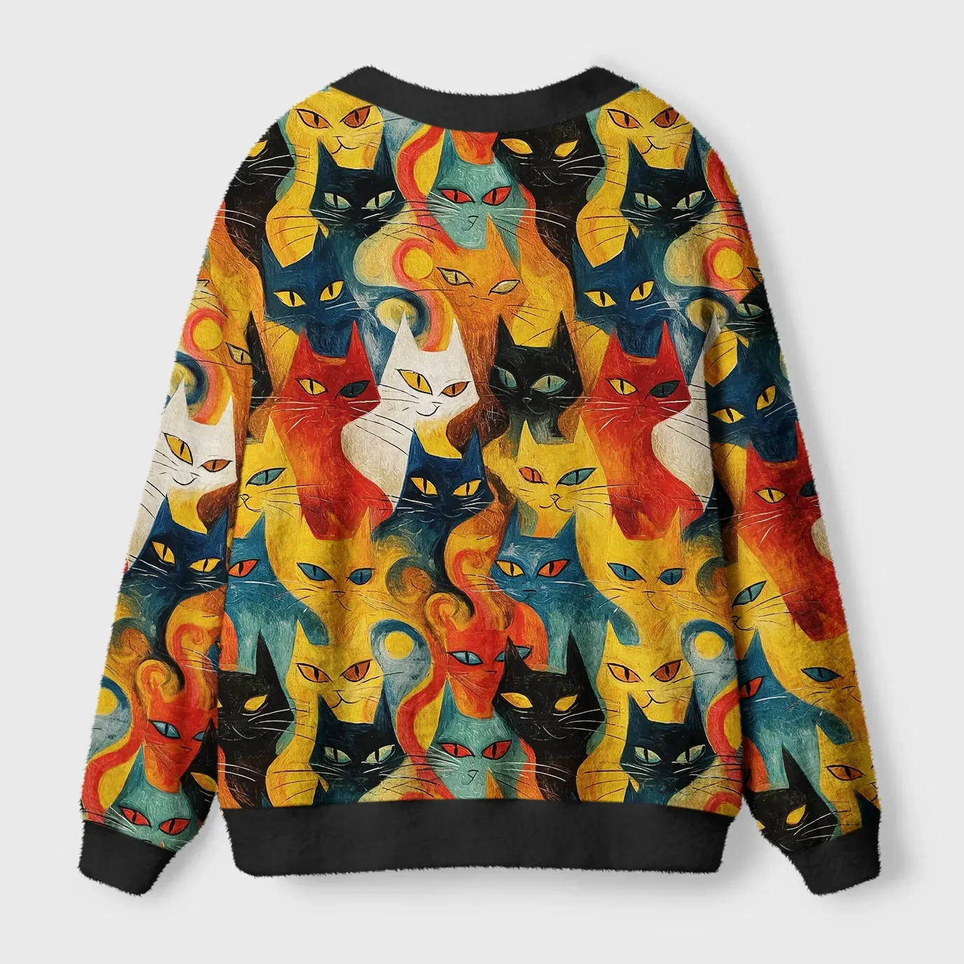 Tokyo-Tiger Mechanical Cats Are All Watching You Ugly Cardigan Sweater