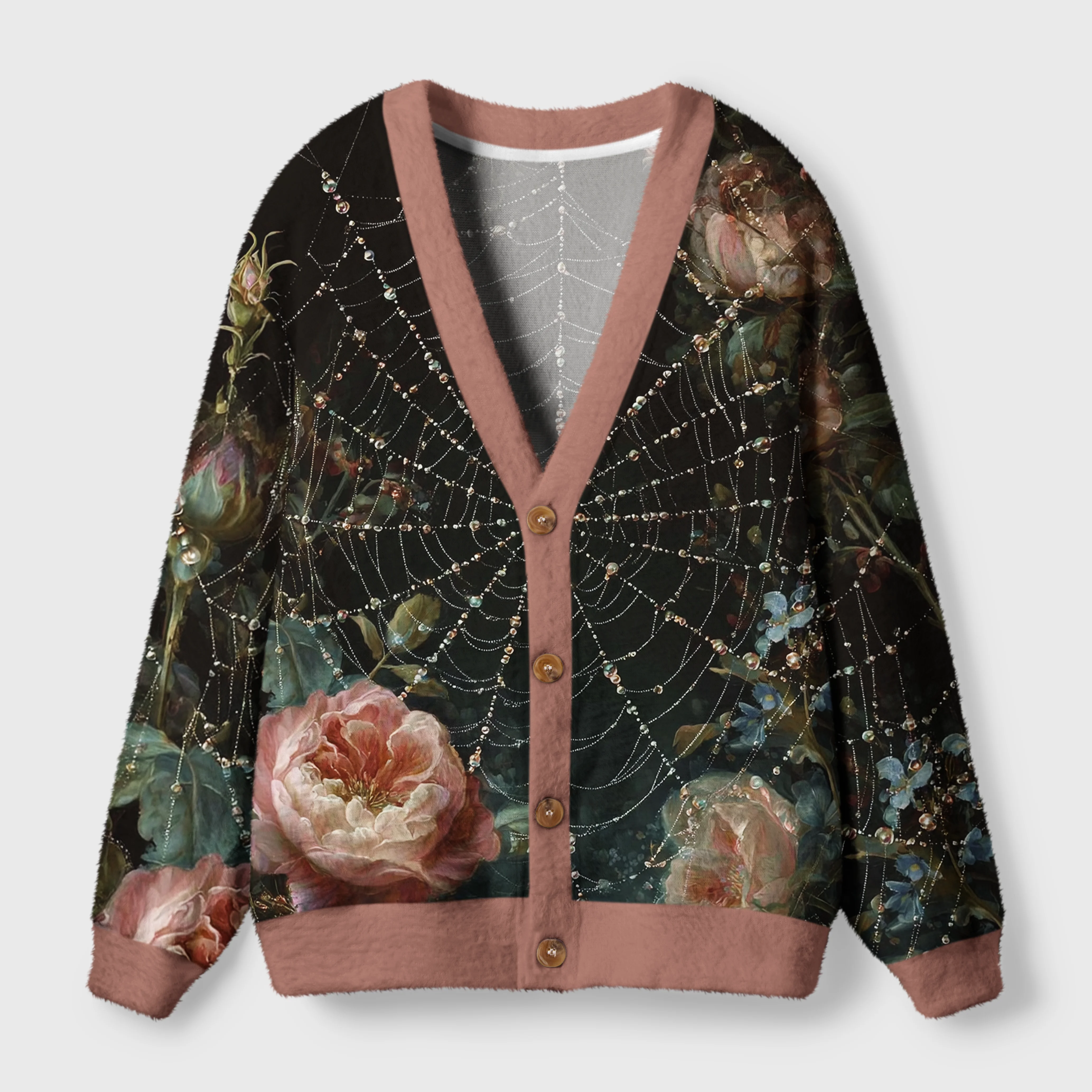 Tokyo-Tiger The Spider’s Tapestry Ugly Cardigan Sweater