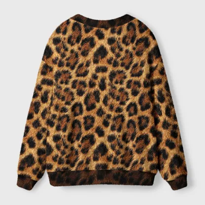 Tokyo-Tiger Savanna-Spirit Leopard Spots: The Wild Charm Ugly Cardigan Sweater