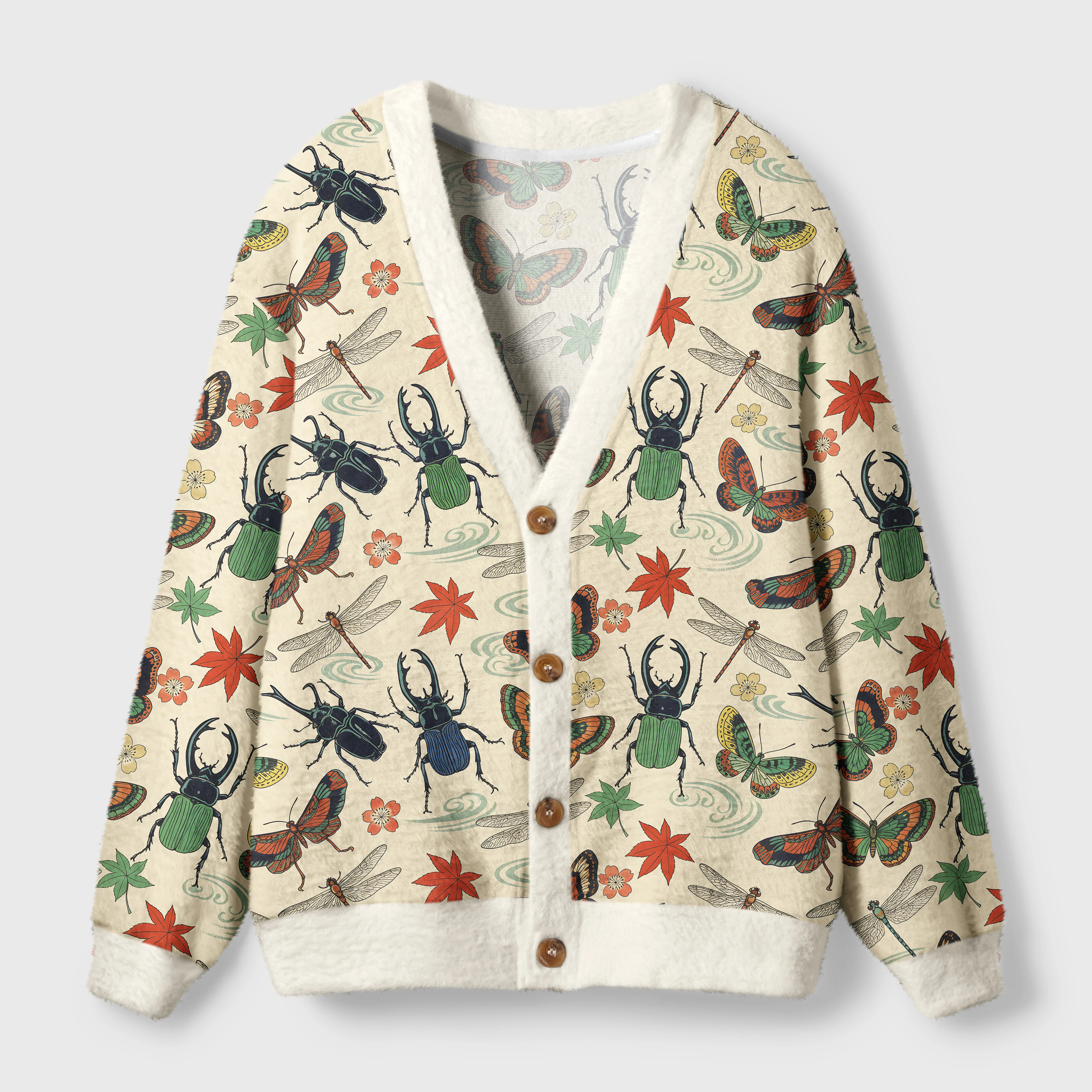 Tokyo-Tiger Insect World Ugly Cardigan Sweater