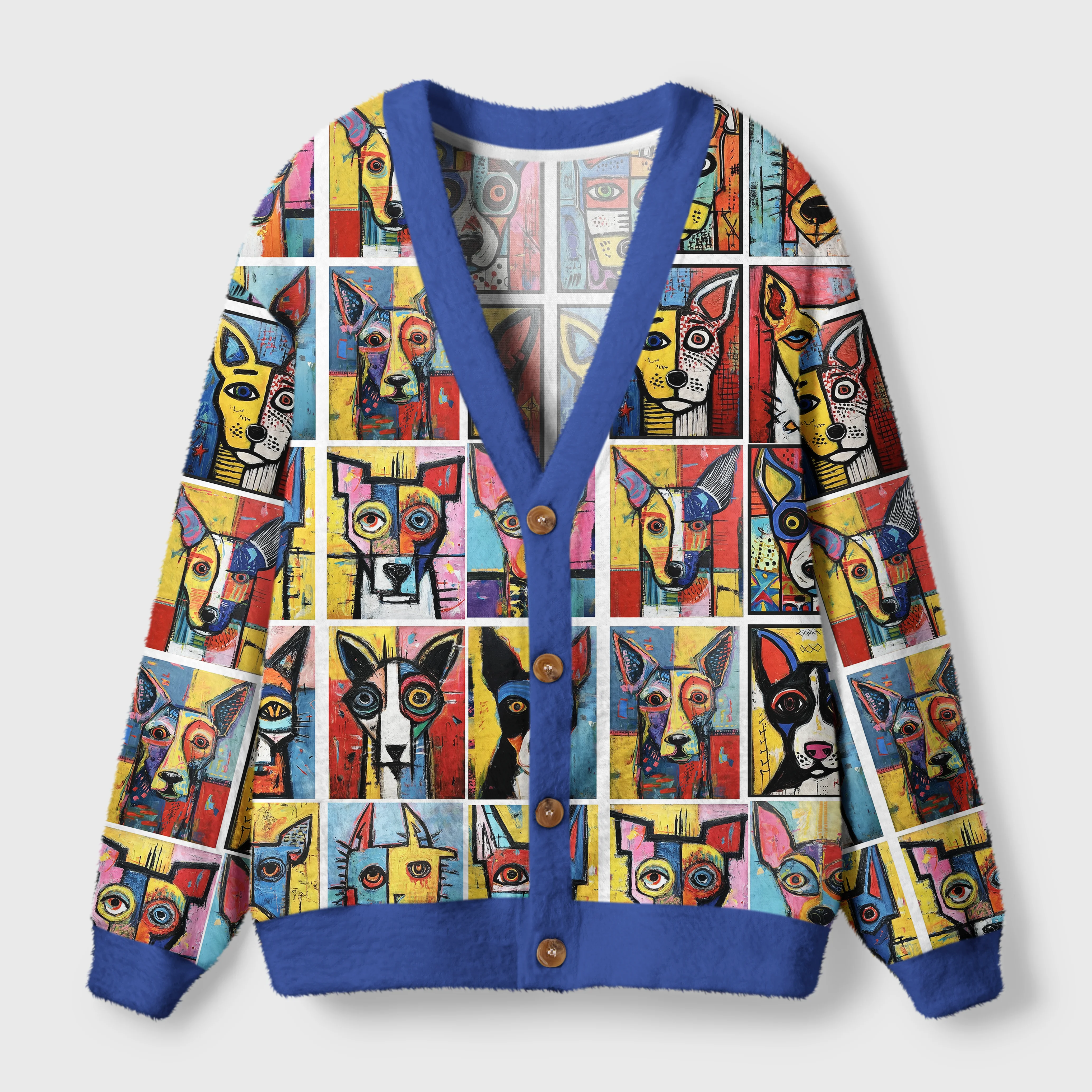 Tokyo-Tiger Paw-casso：The Artful Dog Ugly Cardigan Sweater