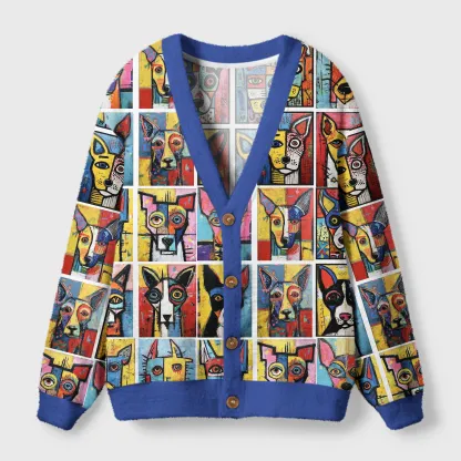 Tokyo-Tiger Paw-casso：The Artful Dog Ugly Cardigan Sweater