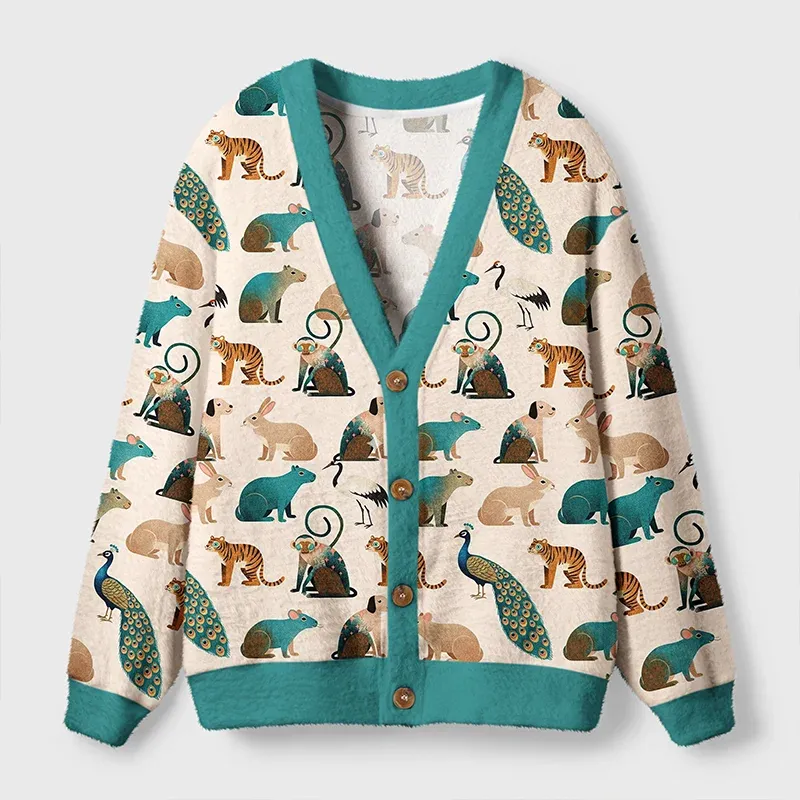 Tokyo-Tiger The Beauty Of Animal Diversity Ugly Cardigan Sweater Sale