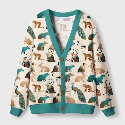 Tokyo-Tiger The Beauty Of Animal Diversity Ugly Cardigan Sweater