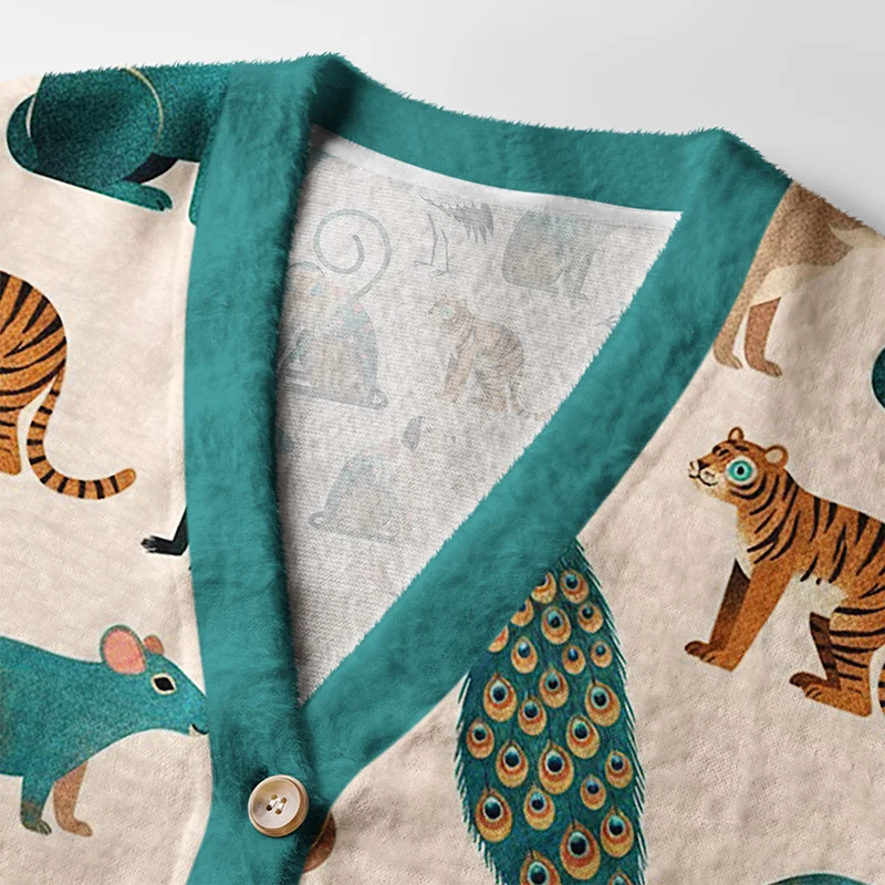 Tokyo-Tiger The Beauty Of Animal Diversity Ugly Cardigan Sweater