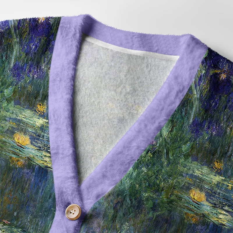 Tokyo-Tiger Monet's Garden Ugly Cardigan Sweater