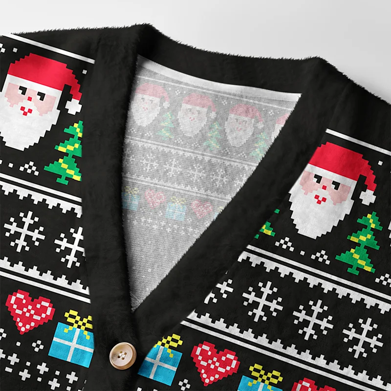 Tokyo-Tiger Alien Christmas Abduction Ugly Cardigan Sweater