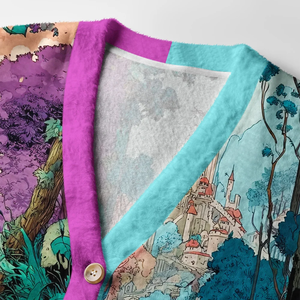 Tokyo-Tiger A Tale Of Two Cats In An Enchanted Forest Ugly Cardigan Sweater