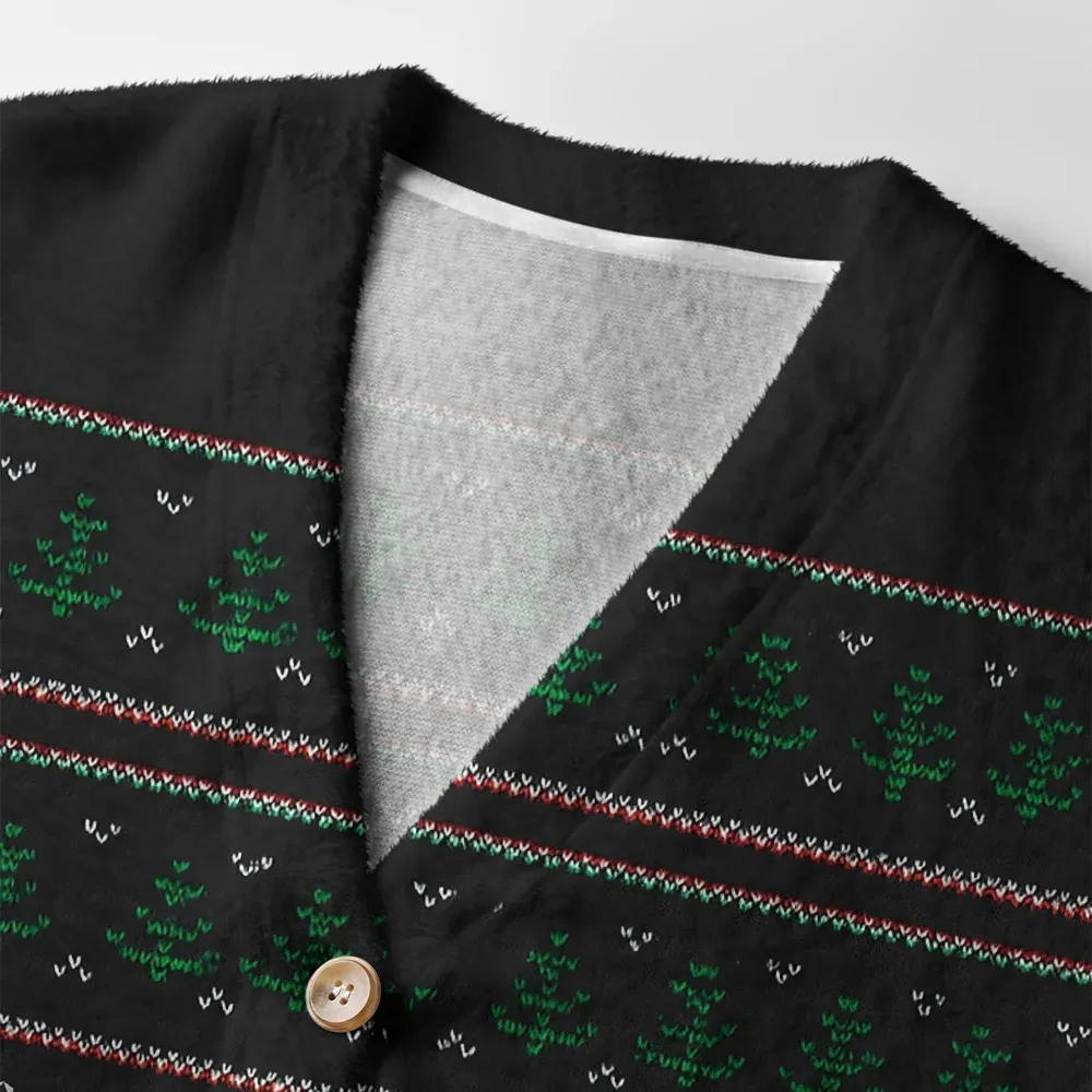 Tokyo-Tiger Overstimulated but Festive Ugly Cardigan Sweater