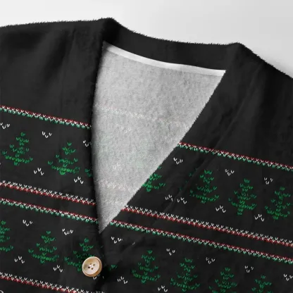 Tokyo-Tiger Overstimulated but Festive Ugly Cardigan Sweater