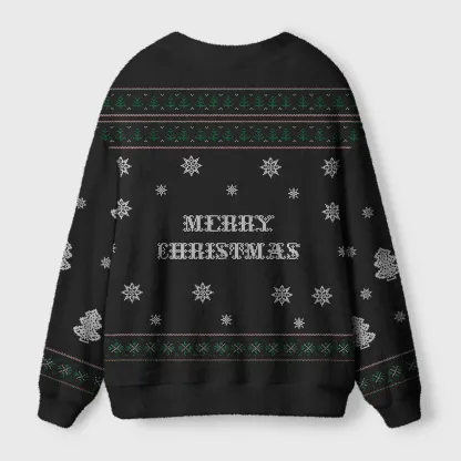 Tokyo-Tiger Overstimulated but Festive Ugly Cardigan Sweater