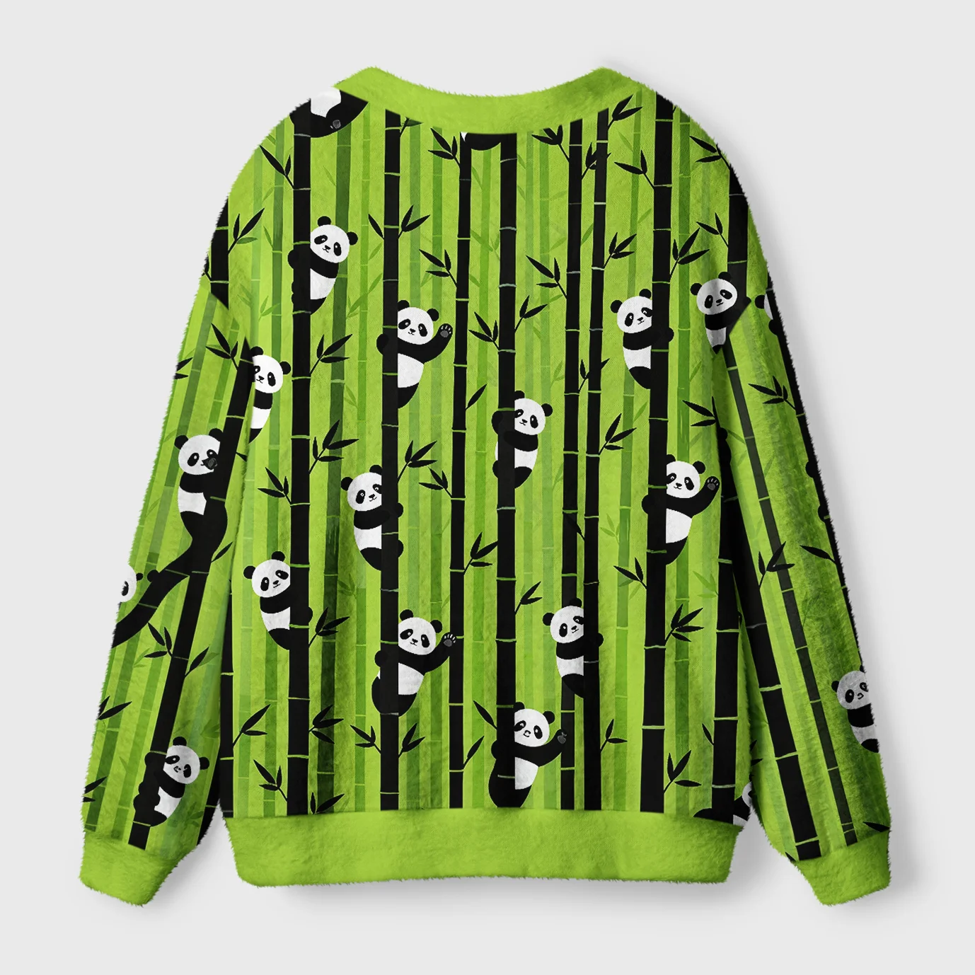 Tokyo-Tiger Bamboo Forest And Panda Ugly Cardigan Sweater