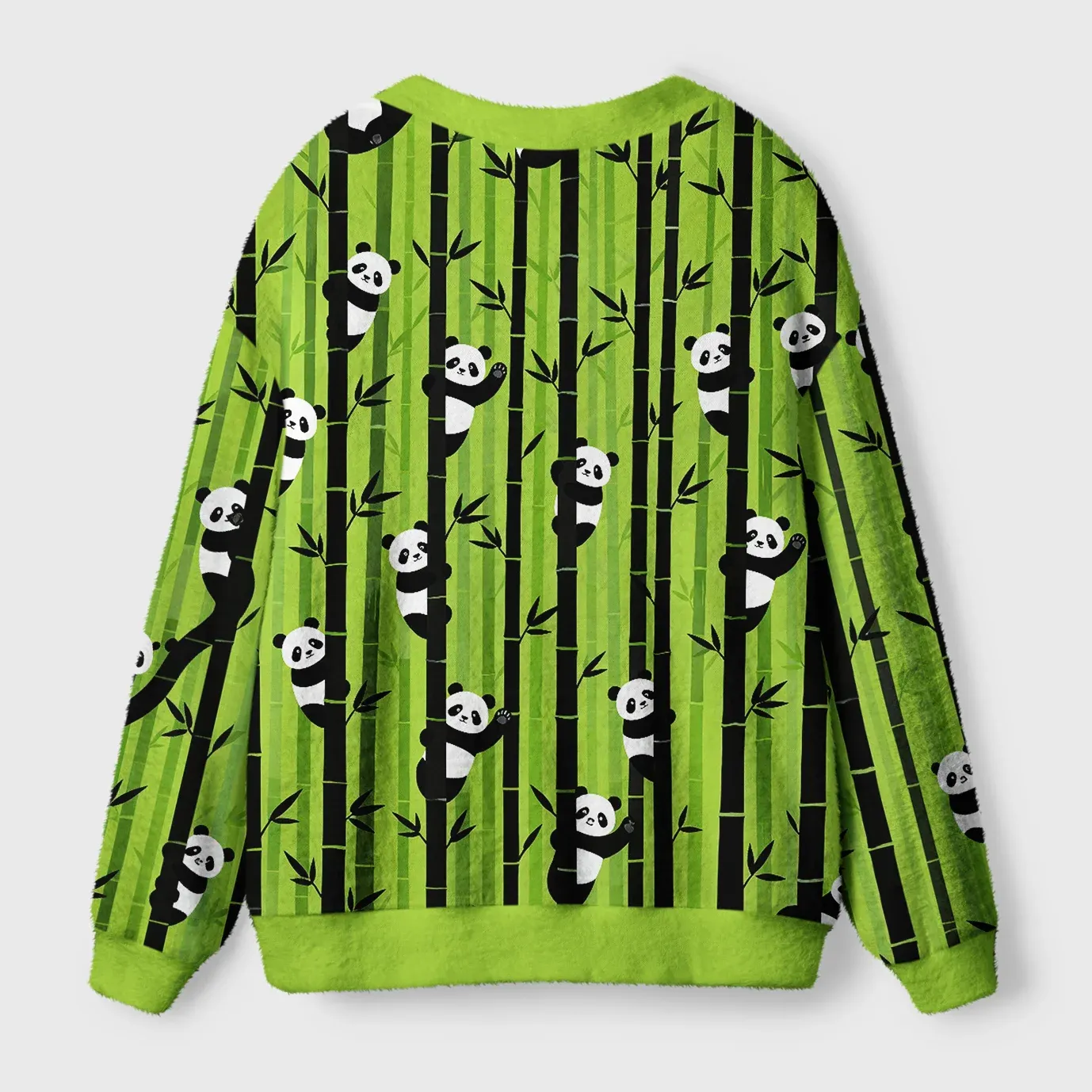 Tokyo-Tiger Bamboo Forest And Panda Ugly Cardigan Sweater