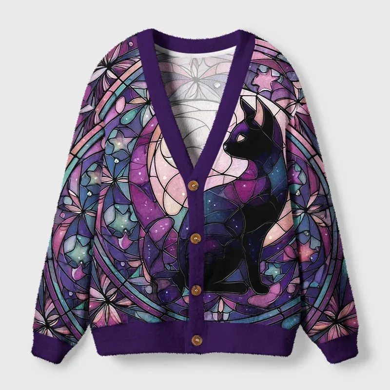 Tokyo-Tiger Ethereal Night Cat Ugly Cardigan Sweater Sale
